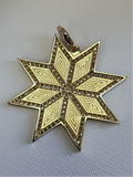 Mi’gmaq Star Pendant 10k Gold & Lab Diamonds